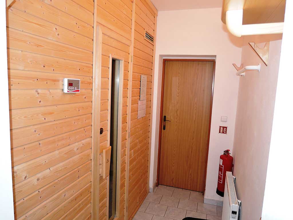 Sauna v suterénu penzionu