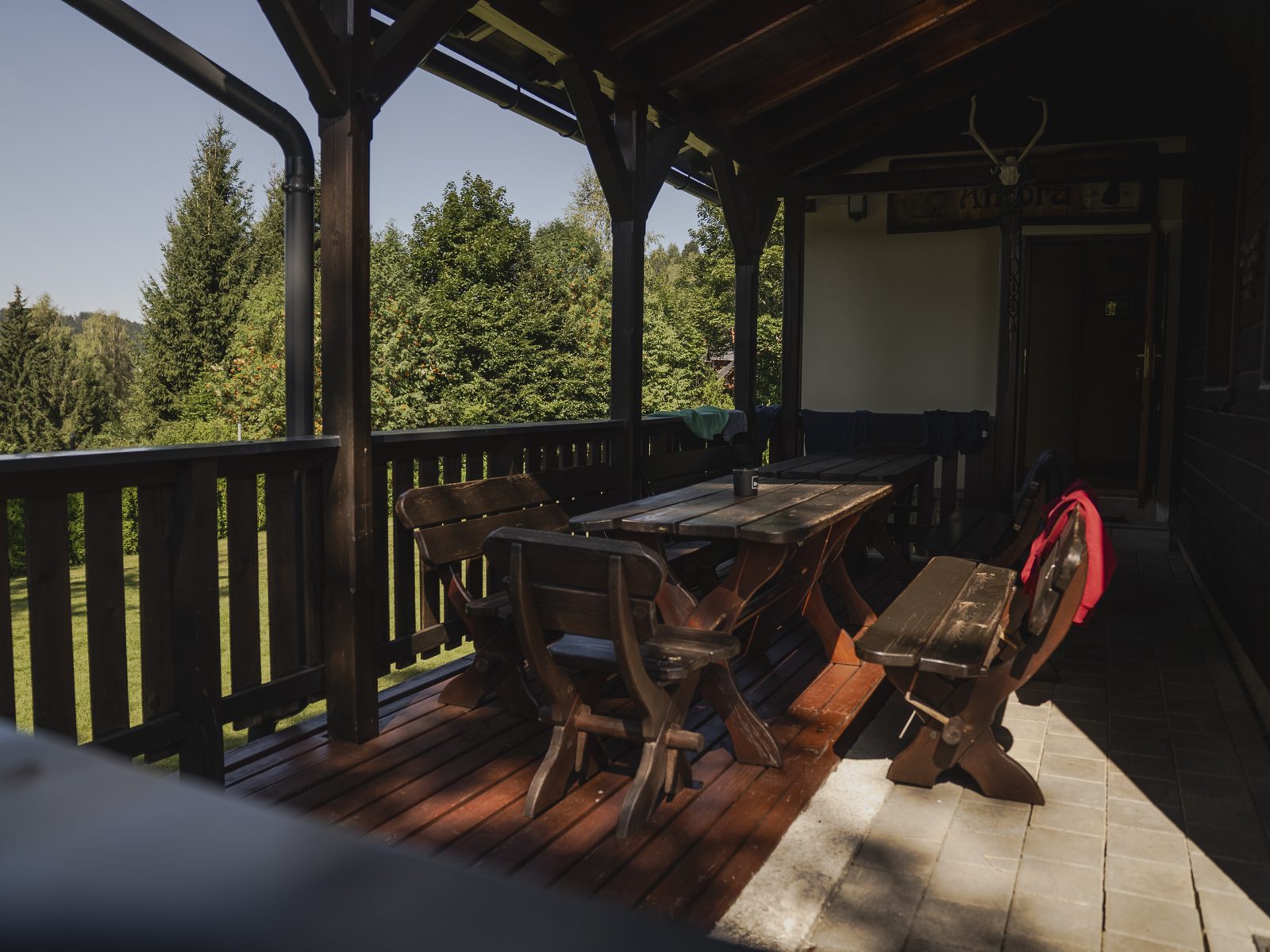 Veranda penzionu Ampra