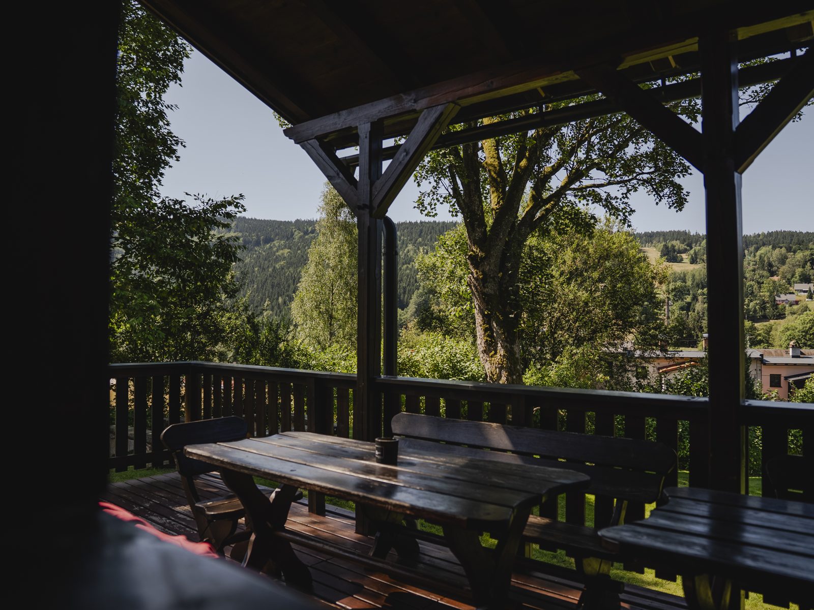 Krytá veranda s posezením